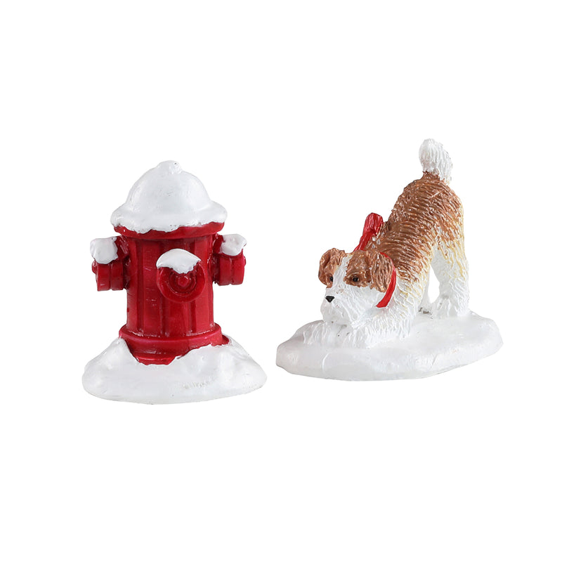 Snowy Fire Hydrant - 2 Piece Set - The Country Christmas Loft