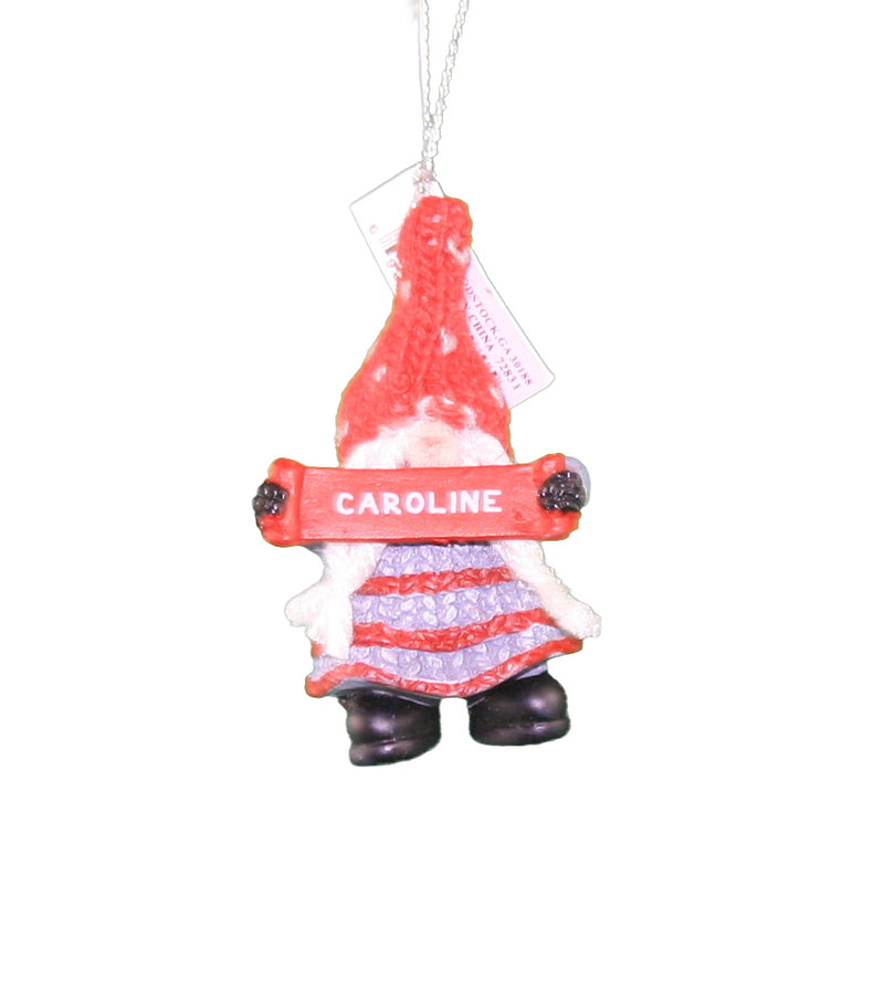 Personalized Gnome Ornament (Letters A-I) - Caroline - The Country Christmas Loft