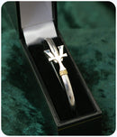 14K Gold VT Hook Bracelet with Diamond Accents - 4mm Band - - The Country Christmas Loft