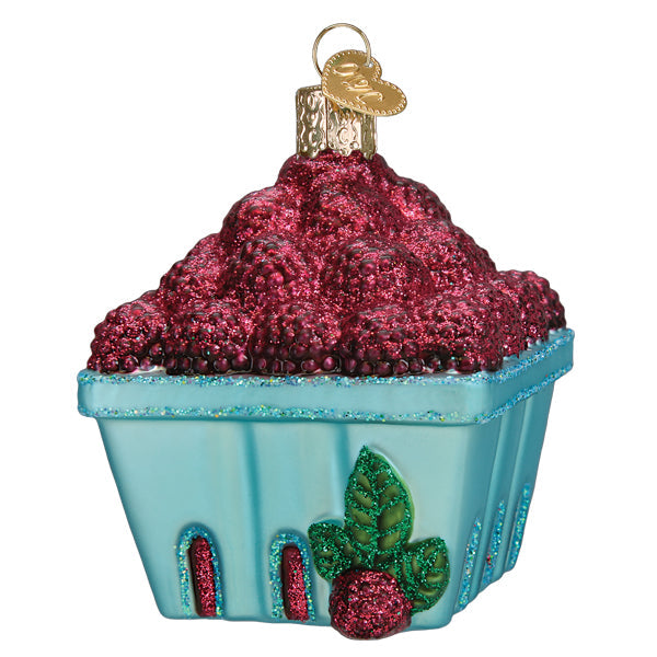 Carton Of Raspberries Glass Ornament - The Country Christmas Loft