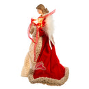Red and Ivory Angel Lighted Treetop - The Country Christmas Loft