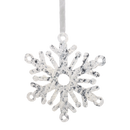 Flocked 7.5" Metal Snowflake -