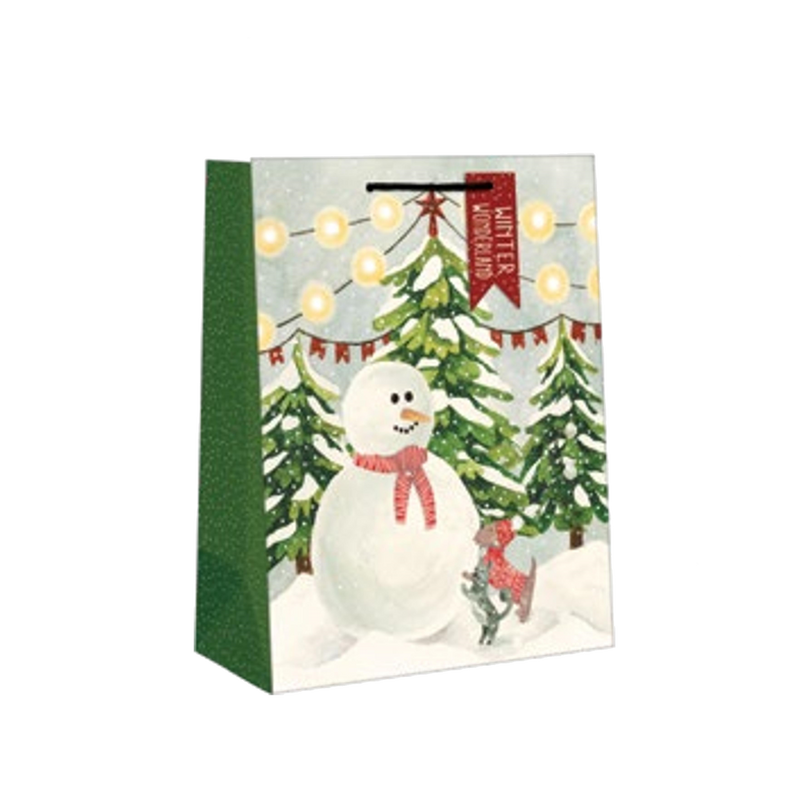 Love of Pets Giftbag -  Snowman's Friends - Medium - The Country Christmas Loft
