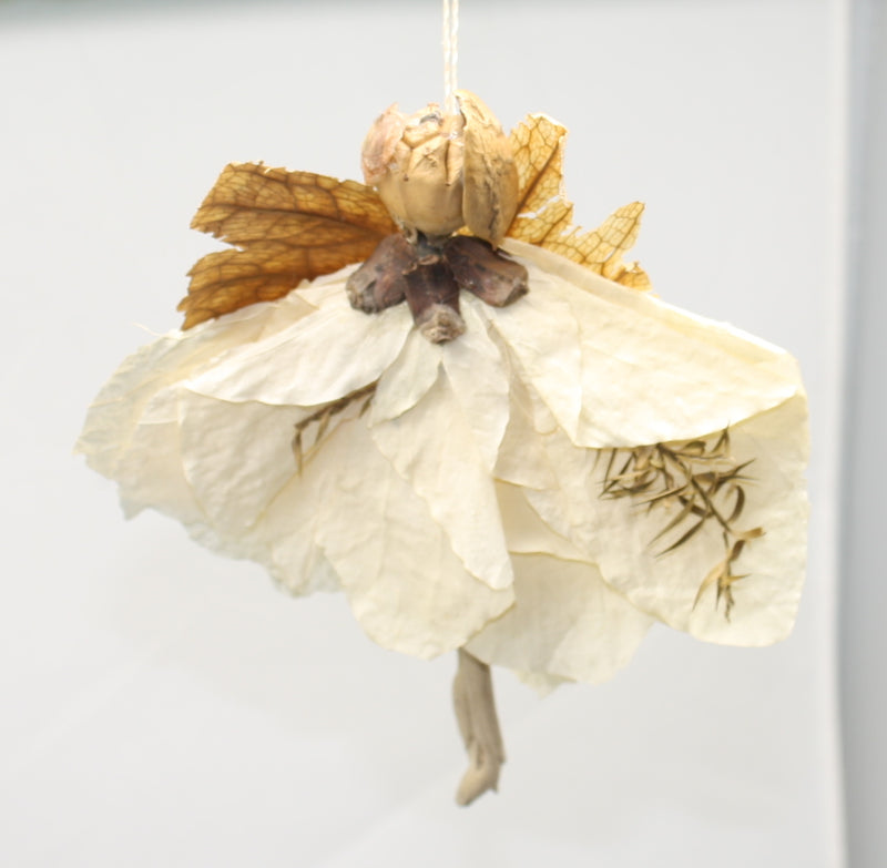 Nature's Poetry Fairy Ornament - White Floral Medium - The Country Christmas Loft