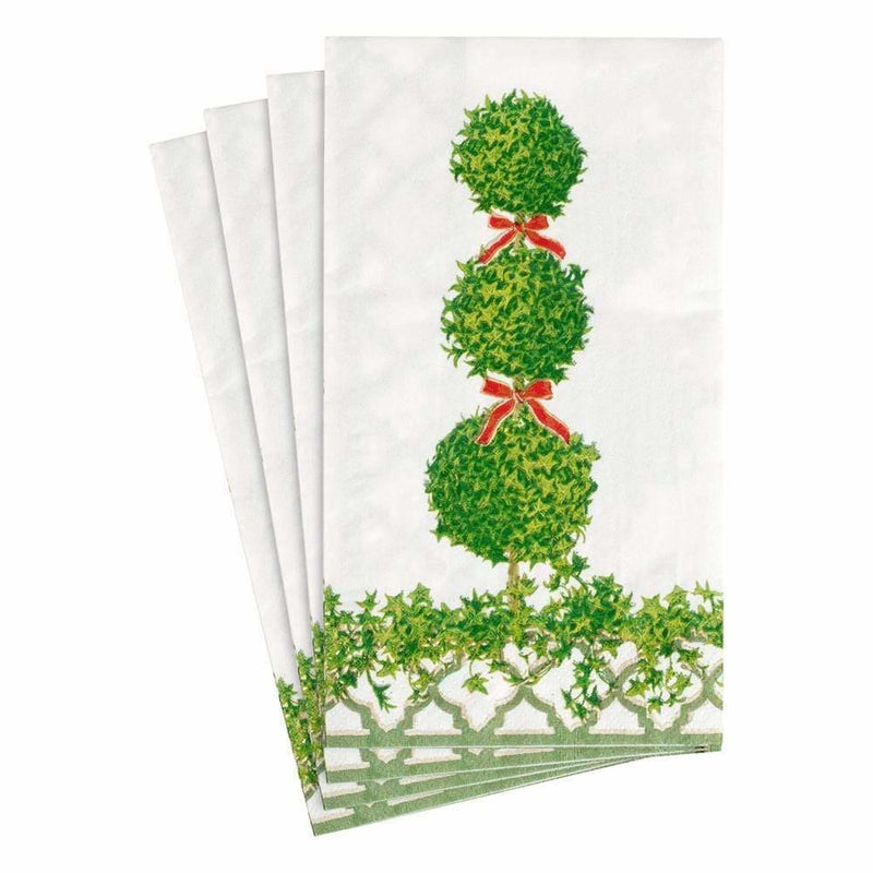 Caspari Topiaries Paper Goods - Guest Towel - The Country Christmas Loft