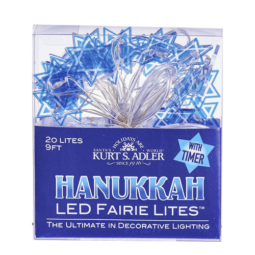 Battery-Operated Hanukkah LED Fairy Light - Star of David - The Country Christmas Loft