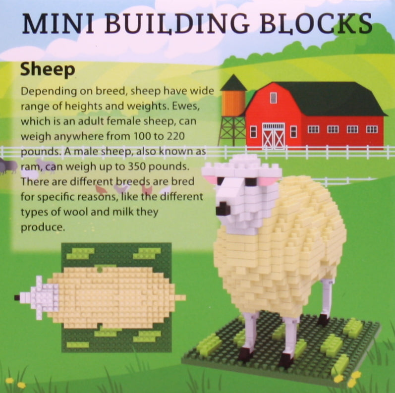 Mini Building Blocks - Farm Series - Sheep - The Country Christmas Loft