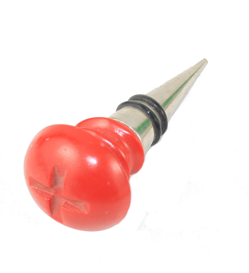 Red Screw Top Wine Stopper - The Country Christmas Loft