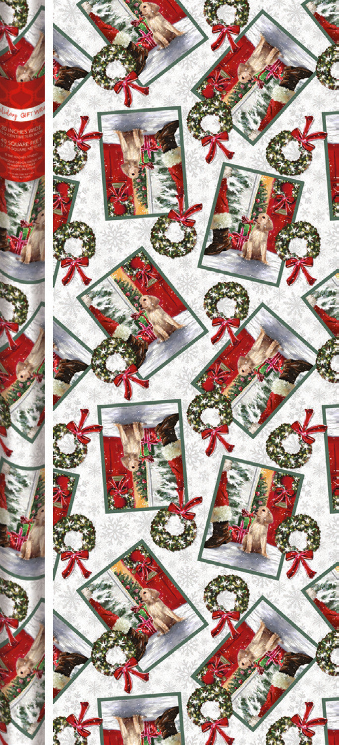 Premium Holiday Pets Roll Wrap - 35 Square Feet - - The Country Christmas Loft