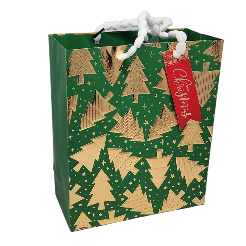 Trees on Green Gift Bag -