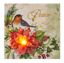 Light Up Winter Bird Canvas Wall Decor - Robin - The Country Christmas Loft