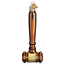 Gavel Glass Ornament - The Country Christmas Loft