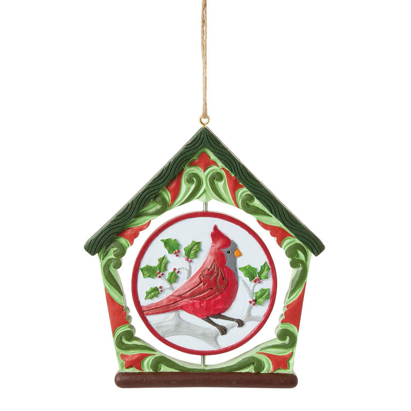 Cardinal Bird House Ornament