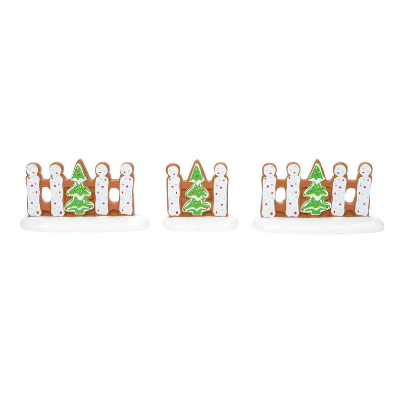 Gingerbread Christmas Fence - 3 Piece Set - The Country Christmas Loft