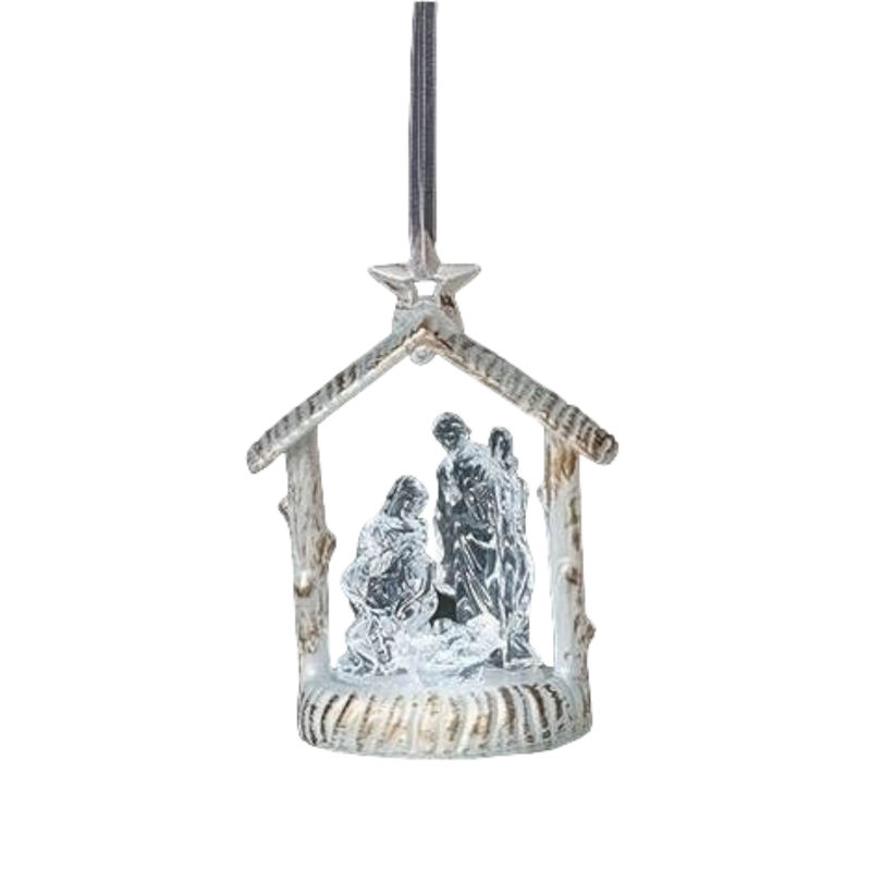 Lighted Holy Family Ornament -
