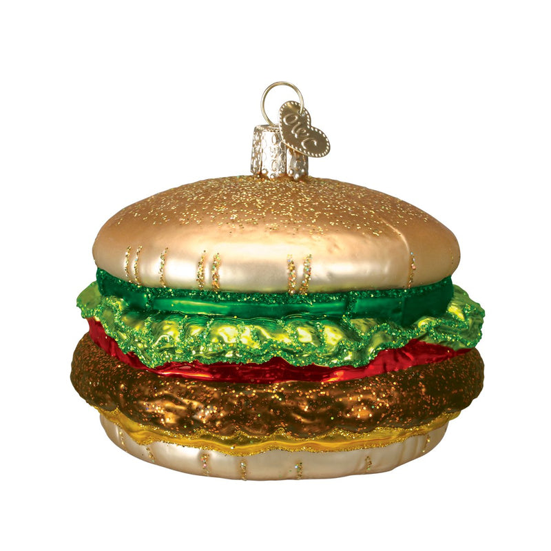Cheeseburger Glass Ornament - The Country Christmas Loft