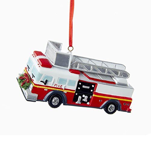 Resin Fire Truck Ornament - The Country Christmas Loft