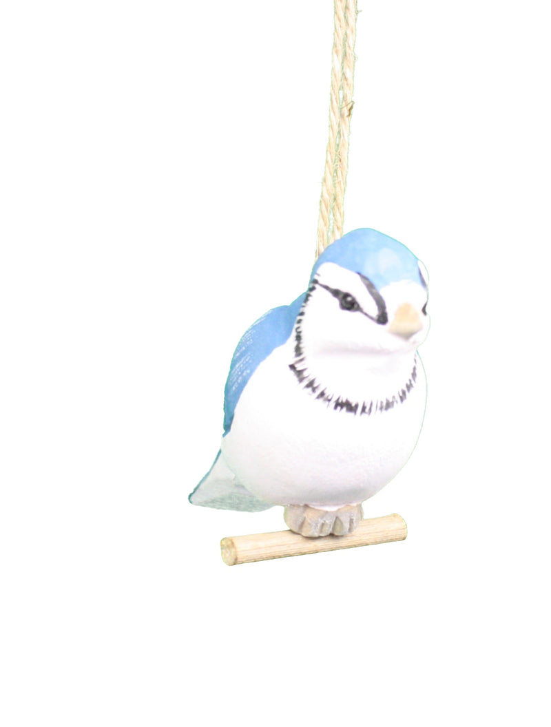 Blue Jay 3D Wooden Ornament - The Country Christmas Loft