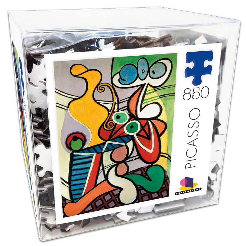 Picasso Large Still Life on Pedestal Black Chip Art Puzzle and Poster - The Country Christmas Loft