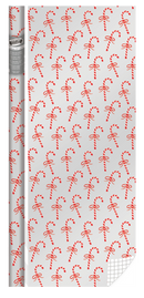 Holiday Foil Roll Wrap - 30" x 120" - Candy Canes - The Country Christmas Loft