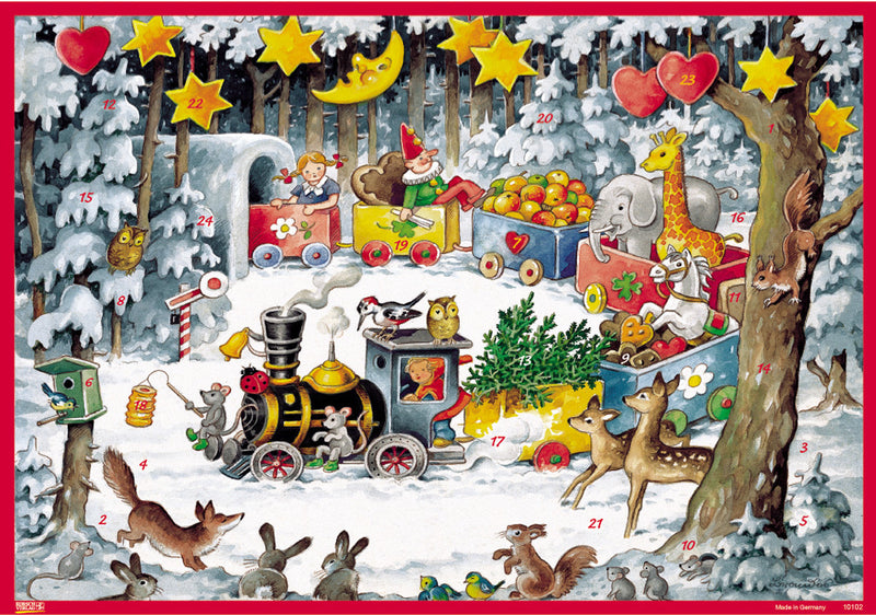 Holiday Train Advent Calendar - The Country Christmas Loft
