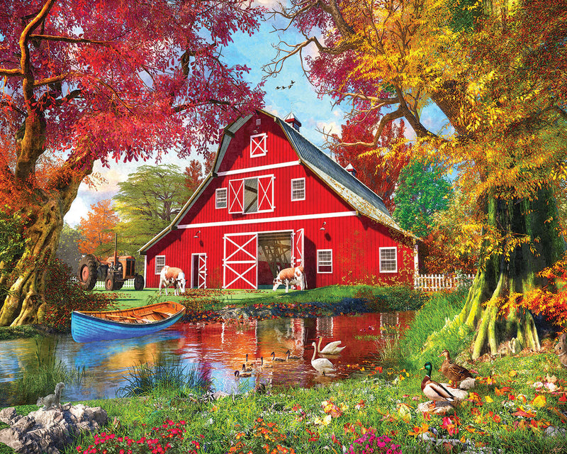 Sunny Barn - 1000 Piece Puzzle - The Country Christmas Loft