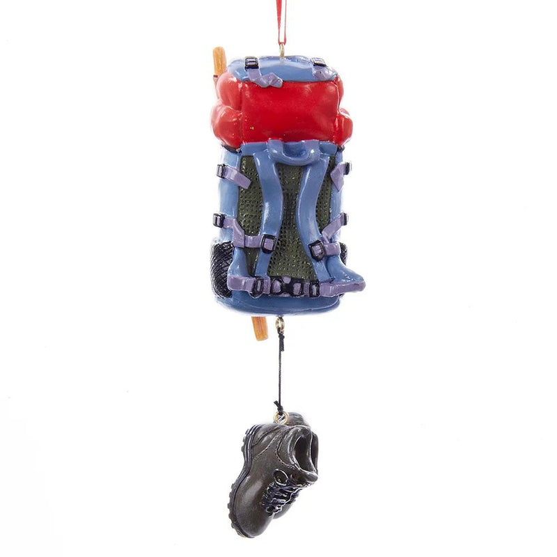 Hiking Backpack With Shoes Dangle Ornament - The Country Christmas Loft