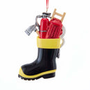 Firefighter Boot With Tools Ornament - The Country Christmas Loft
