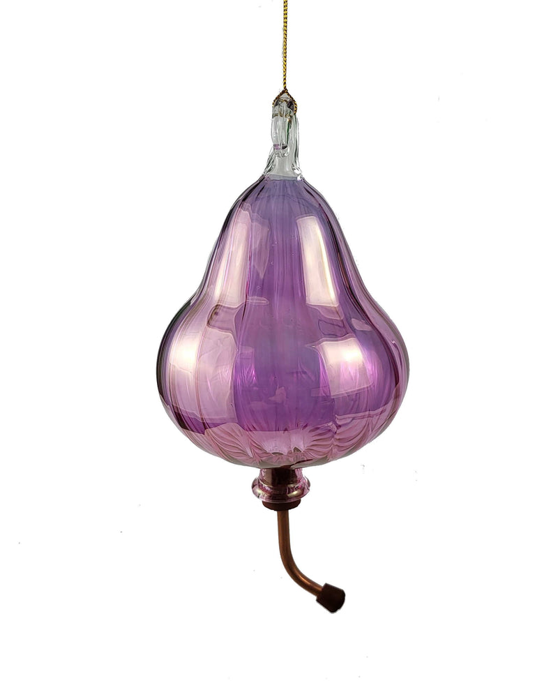 Hummingbird Feeder - Ribbed Teardrop - Purple