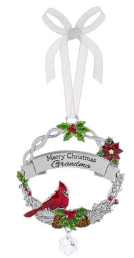 Christmas Cardinal Ornament - Merry Christmas Grandma - The Country Christmas Loft