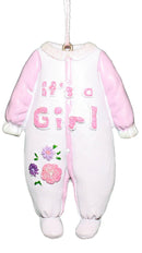 3.5 Inch Baby Rompers Hanging Ornament - Pink - The Country Christmas Loft