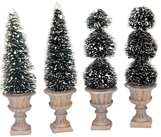 Cone-Shaped & Sculpted Topiaries - Set Of 4 - The Country Christmas Loft