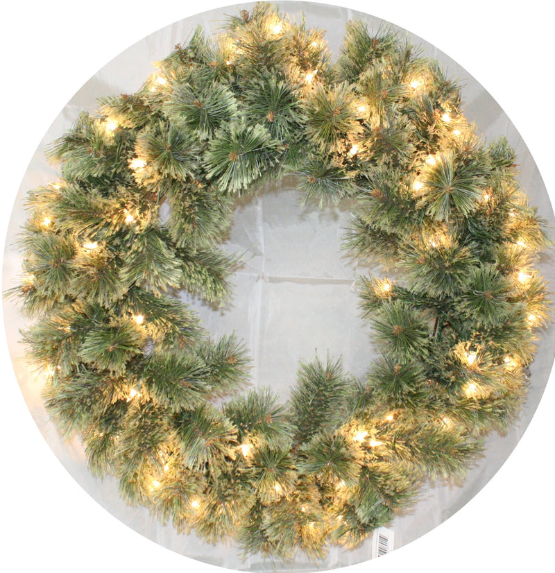 Ponderosa Pine Cashmere Lighted Wreath - 30 Inch