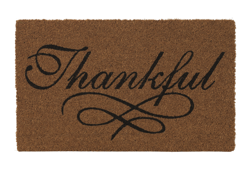 Harvest Coir Doormat - Thankful - The Country Christmas Loft
