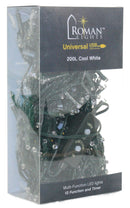 USB powered 200 LED (52 foot) Green Wire Multifunction Lights with Timer -  Cool White - The Country Christmas Loft