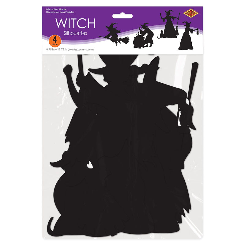 Witch Silhouette Wall Murals - 4 Pack