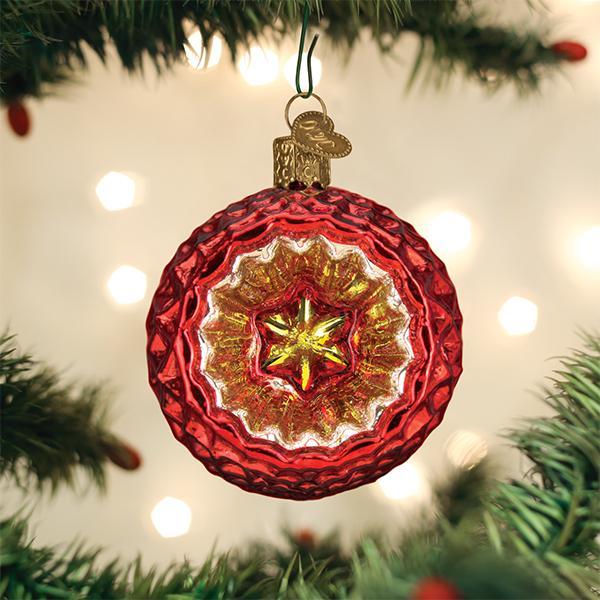 Faceted Crimson Relfection Ornament - The Country Christmas Loft