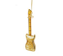 Egyptian Glass Guitar Ornament with Gold Accents