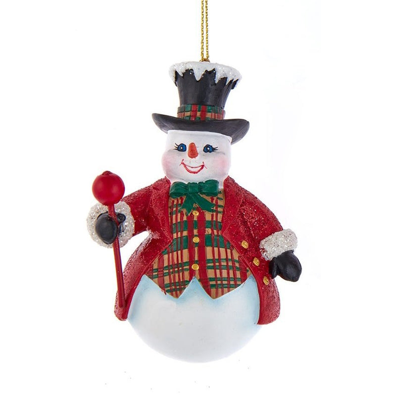 Tophat Snowman Ornament - Staff - The Country Christmas Loft