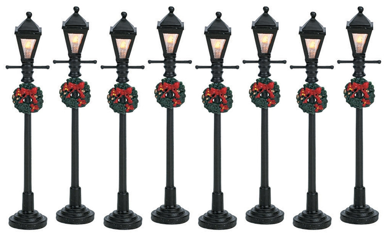 Village Gas Lantern Street Lamp - Set of 8 - The Country Christmas Loft