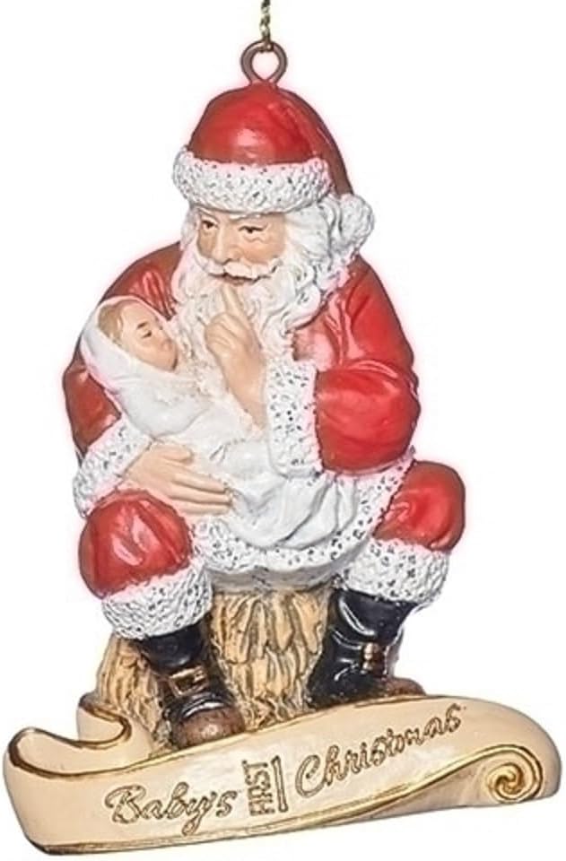 Baby's 1st Christmas Santa with Baby Ornament