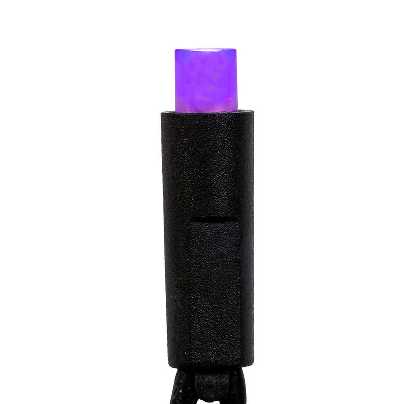 50-Light Purple Frost LED Black Wire Light Set - The Country Christmas Loft