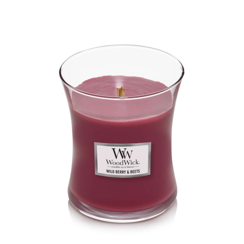 Woodwick Hourglass Jar 9.7 Ounce Candle - Wild Berry & Beets - The Country Christmas Loft
