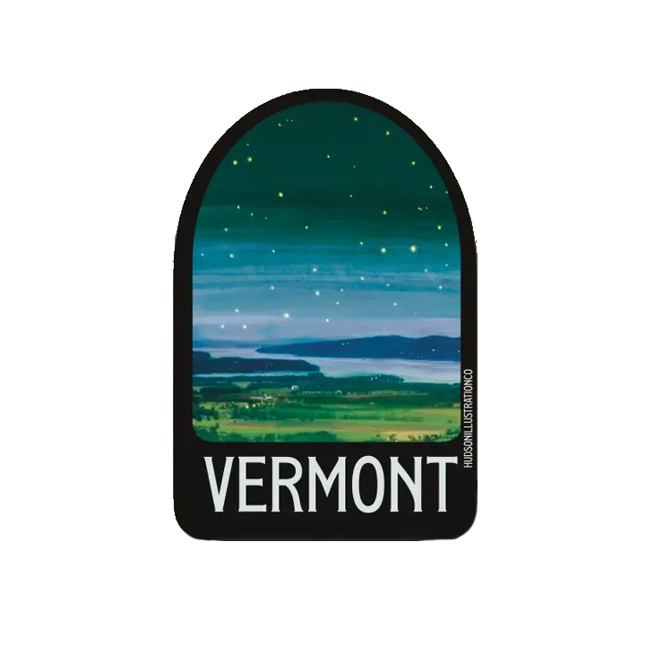 Vinyl Landmark Sticker - Vermont Night - The Country Christmas Loft