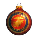Marine Corps Glass  Logo Ball Ornament - The Country Christmas Loft