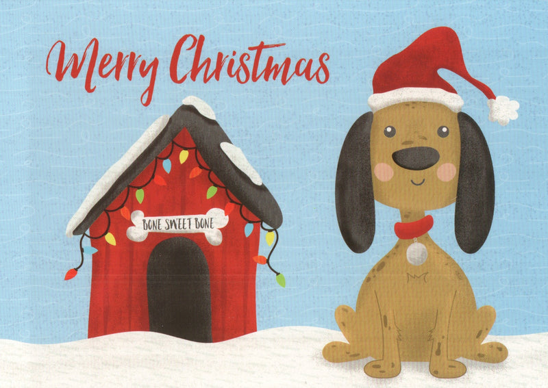 Love of Pets 18 Card Boxed Set - Christmas Dog Next To Dog House - The Country Christmas Loft