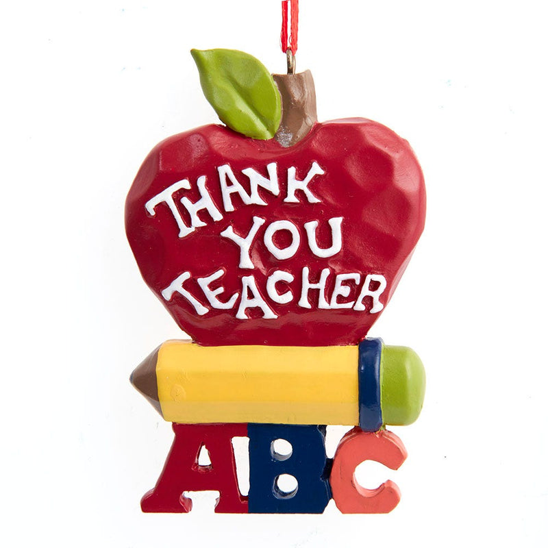 Thank You Teacher - Apple Ornament - The Country Christmas Loft