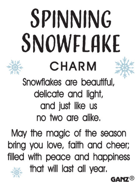 Spinning Snowflake - Charm - The Country Christmas Loft