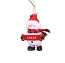 Cozy Snowman Ornament (Letters A - F) - - The Country Christmas Loft