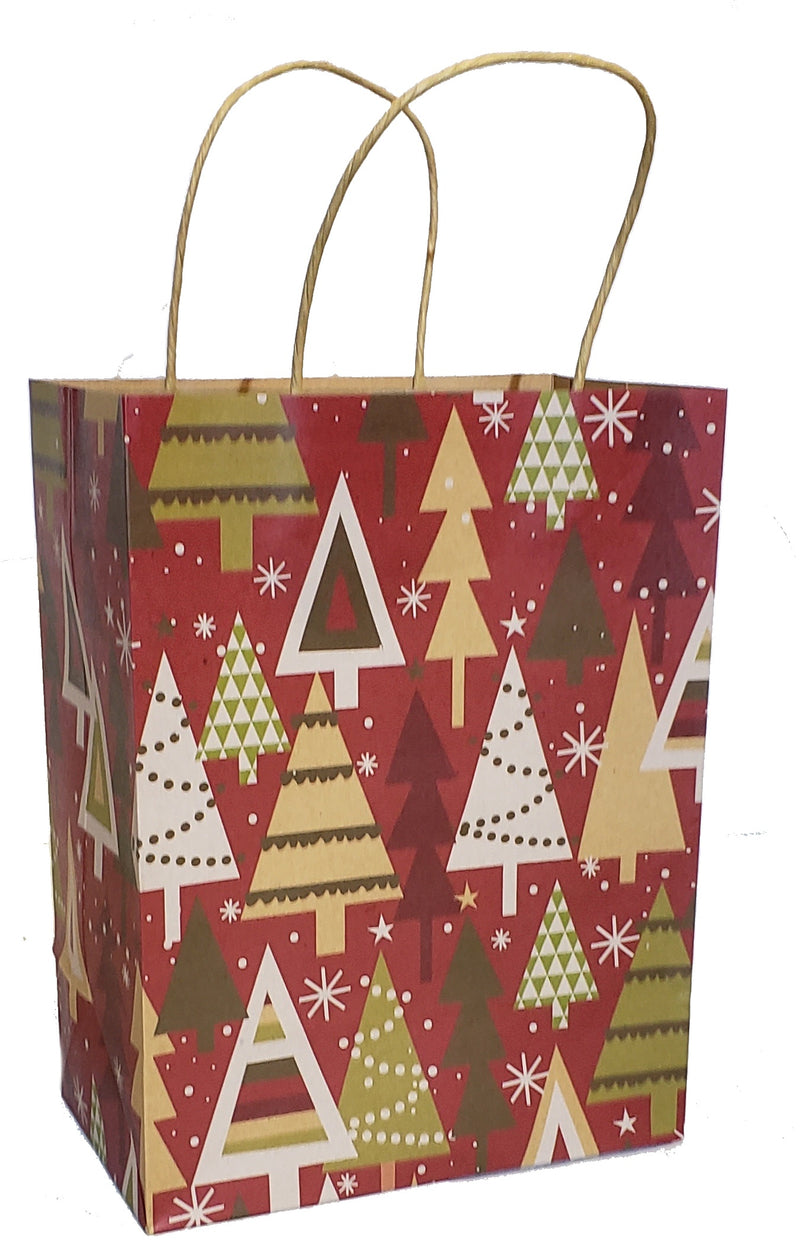 Medium Kraft Gift Bag - Trees - The Country Christmas Loft
